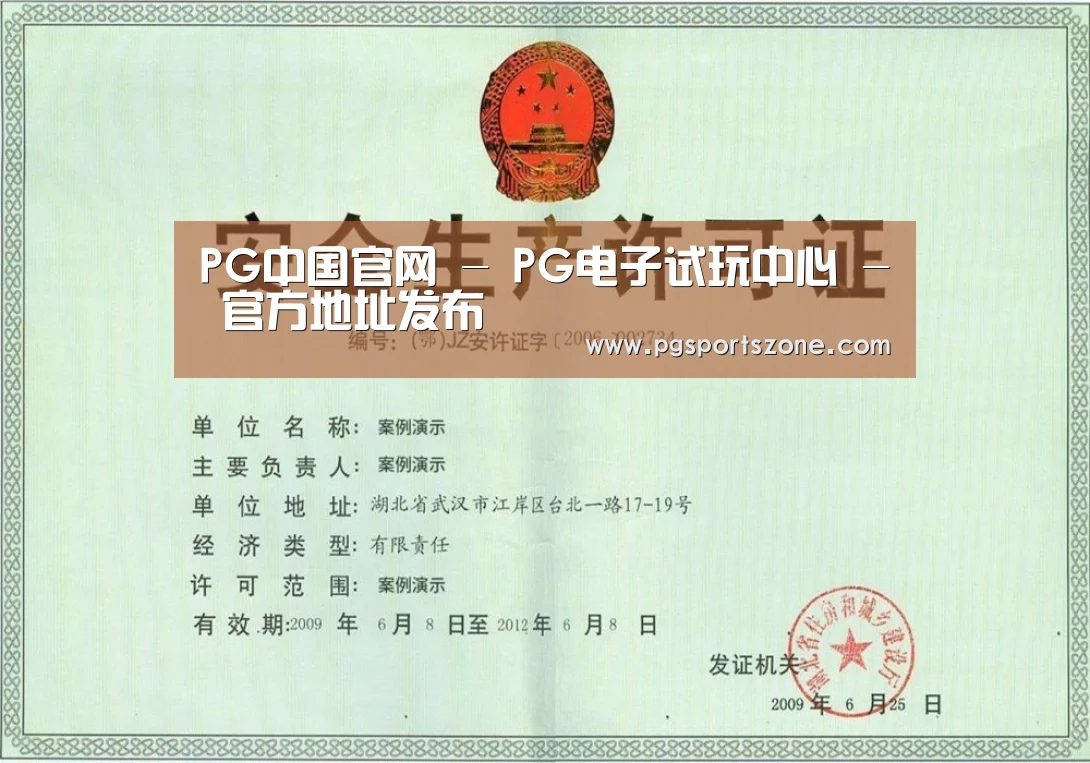 PG中国荣誉证书三